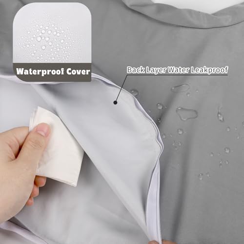Hooyax Baby Waterproof Nursing Pillow Cover, Stretchy Nursing Covers for Breastfeeding Pillows, Adorable Infant Feeding Pillow Slipcover for Baby Boy and Girls (Grey) - Image 3
