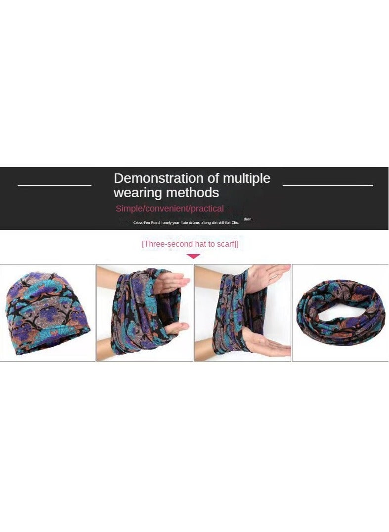 AROAQ Women Casual Beanies Hat, Autumn And Winter Comfortable Twist Hat Bib For Women, Soft Stretchy Women Knit Cap, Warm Neck Sheath Head Hat For Women Girls Teens,( Black Hook)  - Image 4