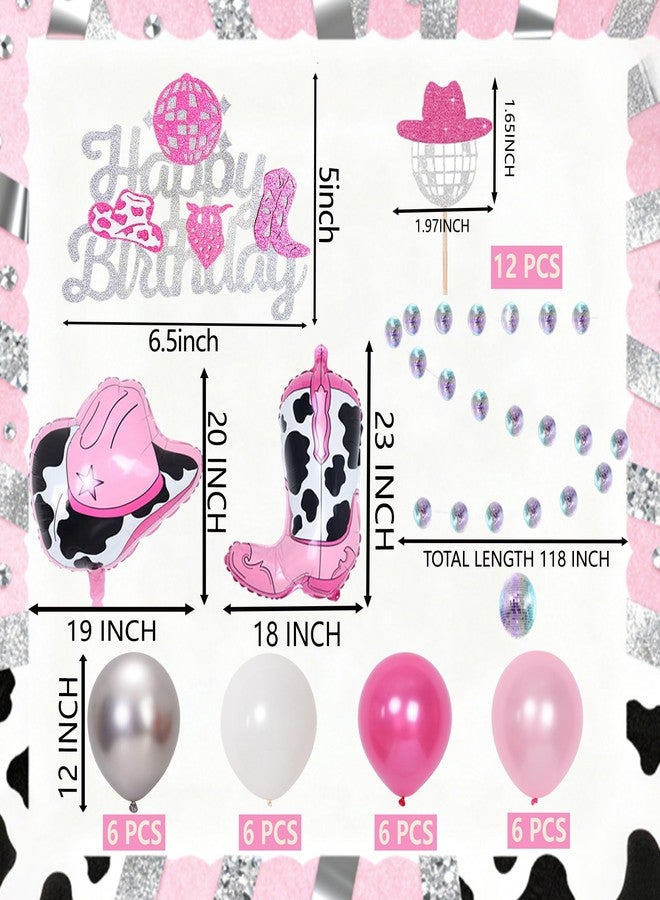 Tyotrbs 45Pcs Cowgirl Birthday Party Decorations Disco Cowgirl Party Decors Western Cowgirl Party Decor Lets Go Girl Parties Last Rodeo Bachelorette Party Decor Supplies for Women Girls - Image 4