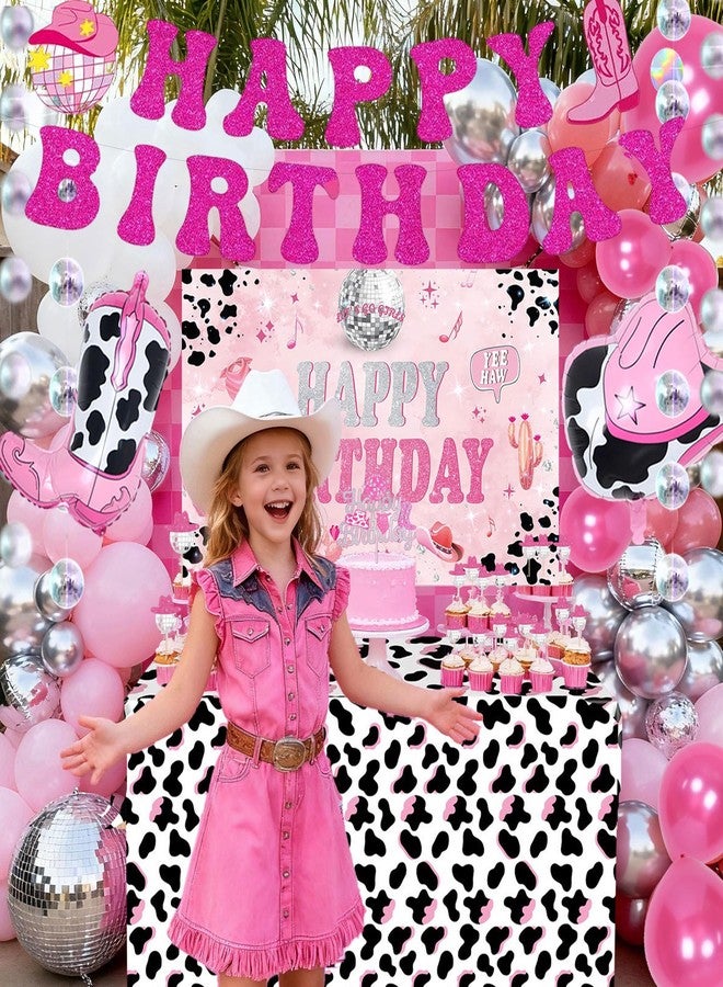 Tyotrbs 45Pcs Cowgirl Birthday Party Decorations Disco Cowgirl Party Decors Western Cowgirl Party Decor Lets Go Girl Parties Last Rodeo Bachelorette Party Decor Supplies for Women Girls - Image 2