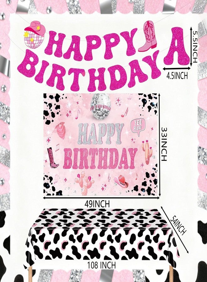 Tyotrbs 45Pcs Cowgirl Birthday Party Decorations Disco Cowgirl Party Decors Western Cowgirl Party Decor Lets Go Girl Parties Last Rodeo Bachelorette Party Decor Supplies for Women Girls - Image 3