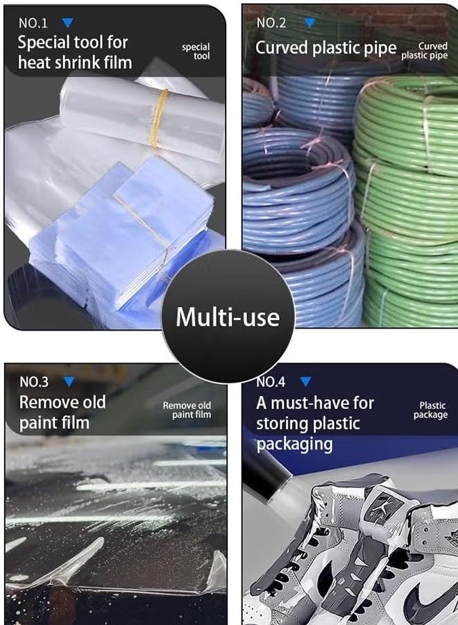 Classic Corded Electric Heat Gun, 1500W Heavy Duty Hot Air Gun, 2 Modes Adjustable For Paint Stripping, Shrink Wrapping, Bbq. Charcoal Heating, Soldering, Tube Bending, Protection. - Image 2