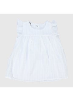 playmore White Ruffled Sleeveless Dress  - Image 1