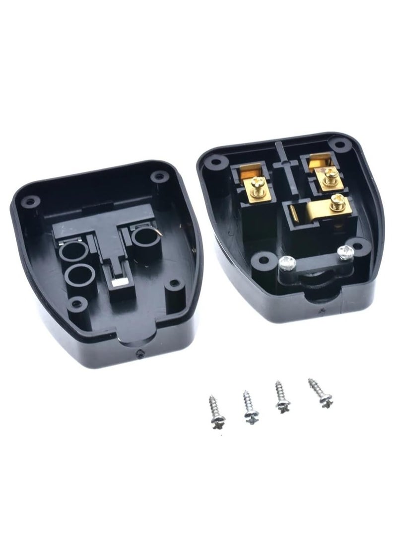 دكورفي Dkurve® 3 Pin 13A 250V UK British Standard أنثى مقبس محول الطاقة سلك الطاقة القابل للفصل موصل الكابل بدون قابس وكابل أسود (1-PACK) - Image 1