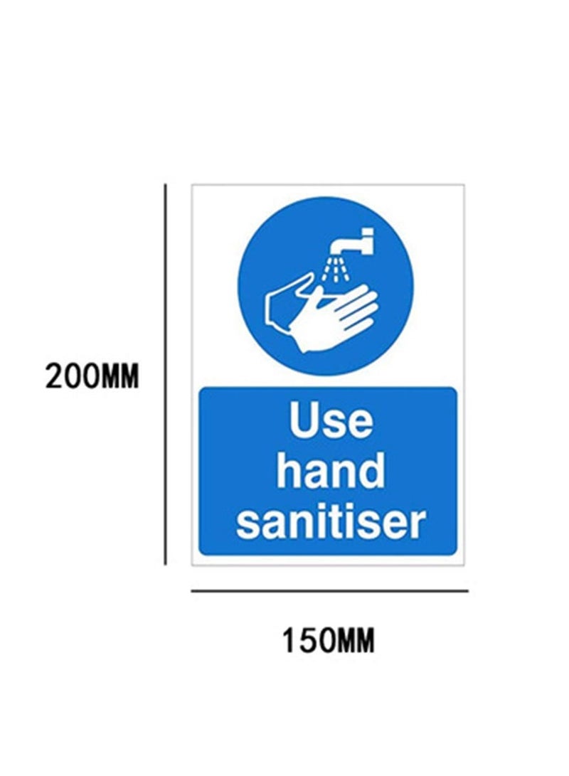 SYOSI Please Use Hand Sanitiser Sign, A5 Self Adhesive Vinyl Sticker The clearest Sanitise your hands Safety Sign - Image 2