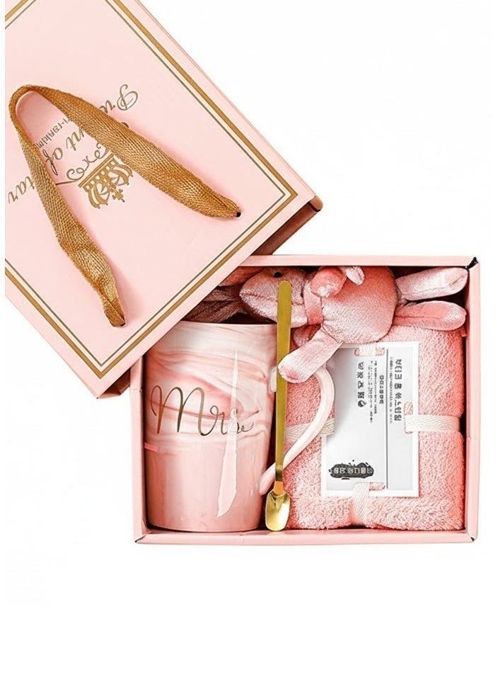 Western Mountains Birthday Gift for Girls Woman,Gifts Set for Ladies and Girls Gift Basket for Mother's Day & Eid Gift Basket for Girls,Sister,Mom,Wife,Girlfriend and Friends ,Pink Luxury Gift Box for Mother , Women's Gift Set for Ramadan - Image 1