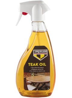 Bartoline Bartoline Ready to Use Teak Oil 500ml Trigger Spray - Garden Wood Sealer Furniture Gives a Natural Sheen That Lasts  - Image 1