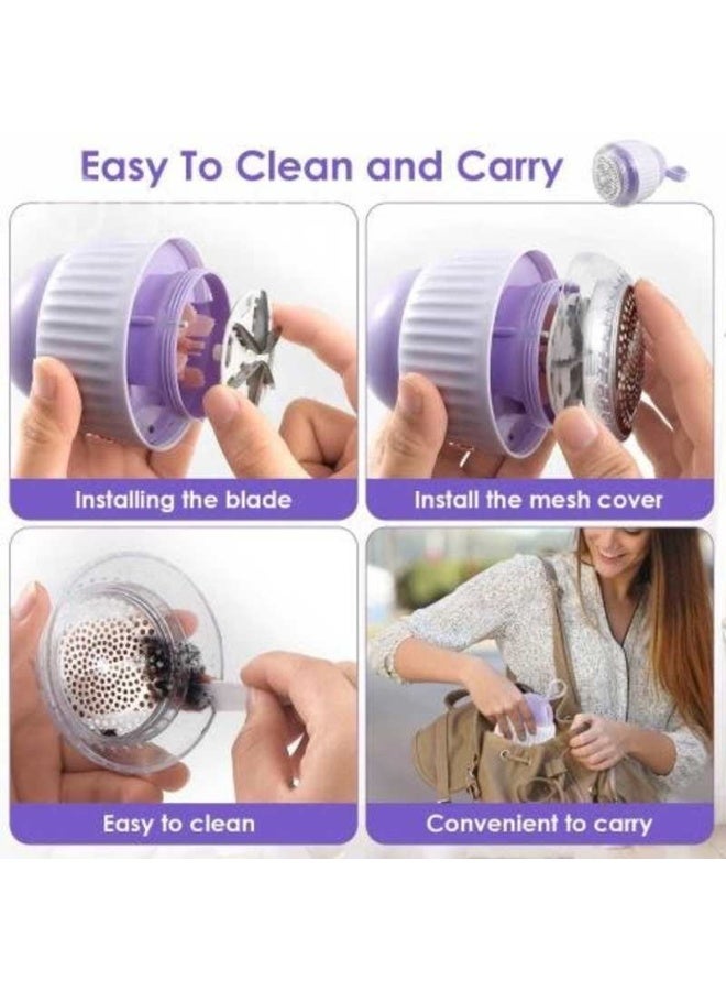 Rechargeable Fabric Shaver & Lint Remover – USB-C Electric Defuzzer for Sweaters, Clothing, Furniture & Blankets | Powerful Fuzz, Pill & Pet Hair Cleaner, Portable Garment Care Tool - Image 5