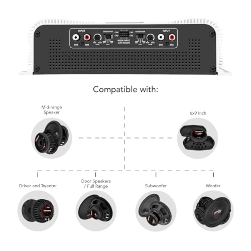 Taramp's DS 4000x4 2 Ohm 4000 Watts Rms 4 Channels of 1000x4 Watts Car Audio Amplifier Class D Full Range Crossover Fixed RCA/High Level Input System - Image 4