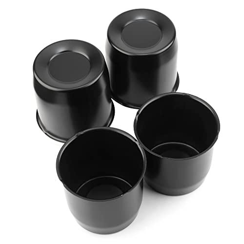 Rheedal 4Pcs 5.15inch Trailer Wheel Center Caps Push Through 5.15" Bore 4.92" Tall Hub Cap for Truck SUV RV Wheel Rim, Black Wheel Cover - Image 2