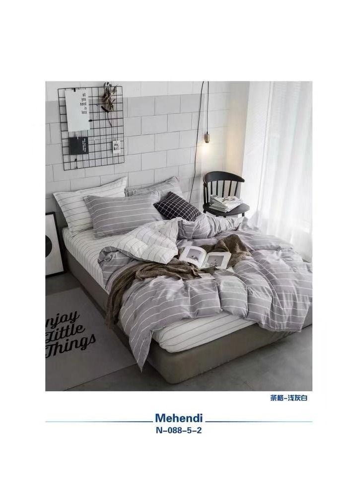 Single Size Duvet Cover Sets classic Pattern Bedding cover Set (1 Duvet Cover 160 * 210 CM +Fitted bed sheet 120x200 * 30CM +2 Pillowcases) 