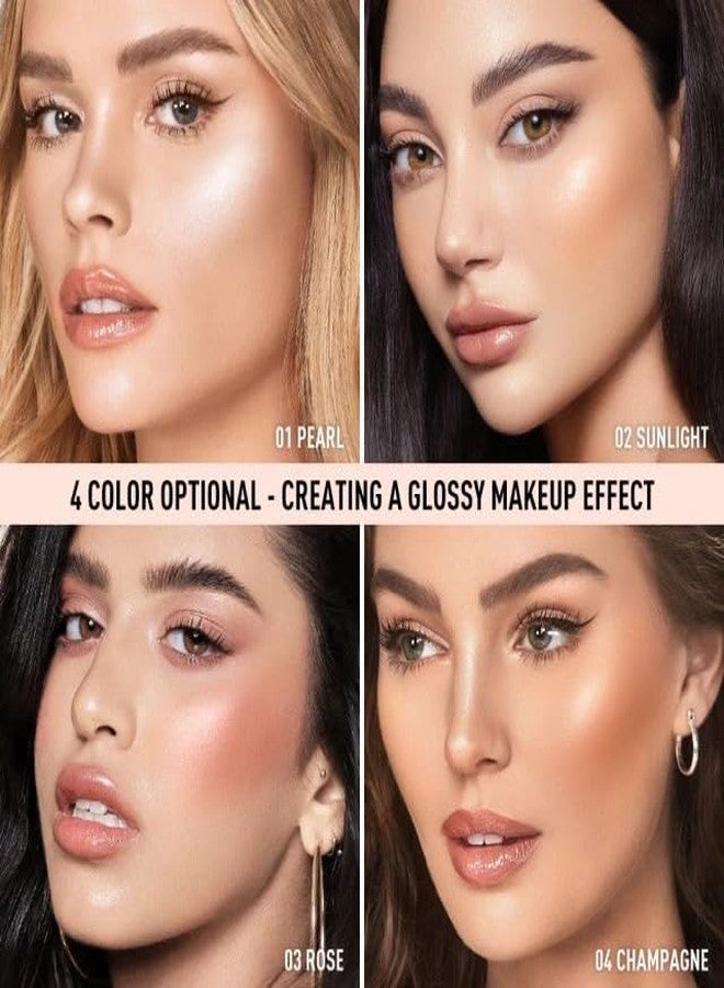 COSLUXE O TWO O Liquid Highlighter Galaxy Swirl, Dewy & Shimmer Finish, Long-Lasting Glow, Lightweight Face Illuminator, Buildable Shimmer Finish, 15ml (02 - Sunlight) - Image 3