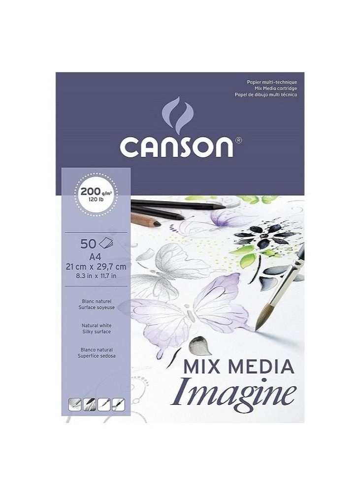 Canson Imagine Mix Media 50 Drawing Paper