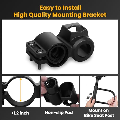 NDakter Bike Locks Heavy Duty Anti Theft, Bike U Lock with 4FT Chain and Bracket,15mm Shackle Electric Bicycle Lock for Scooter, 3 Keys Motorcycle Wheel Lock for Ebike, Moped, Tricycle - Image 5