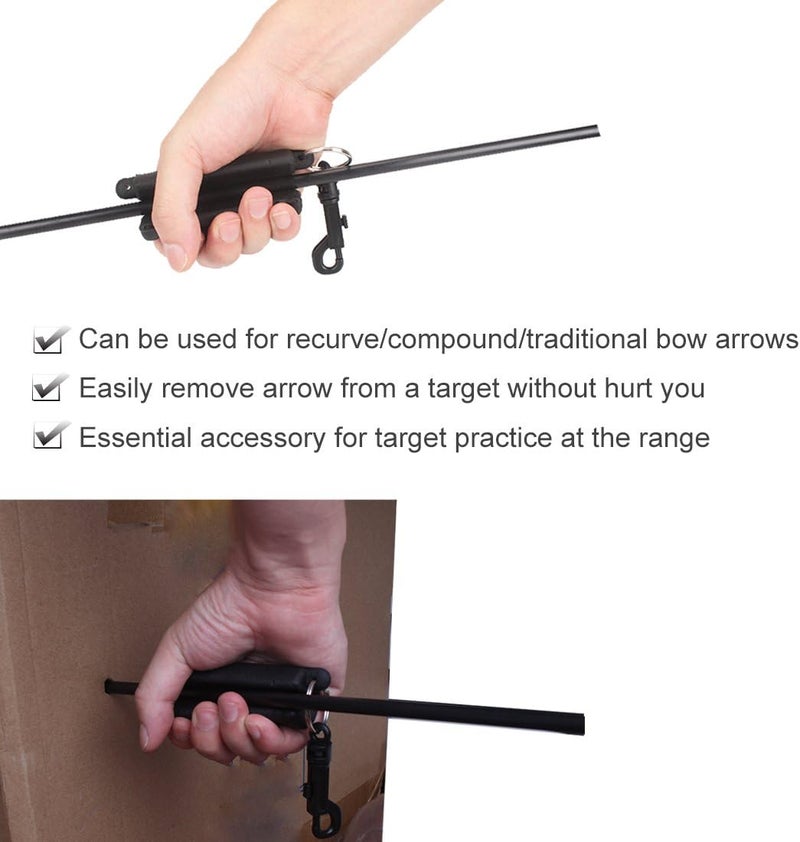KRATARC Archery Arrow Puller Target Remover Gripper with Belt Clip - Image 4