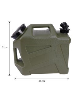 FIPKA Water Tank Fluid Portable Barrel Water Carrier for Camping 12L- green  - Image 4
