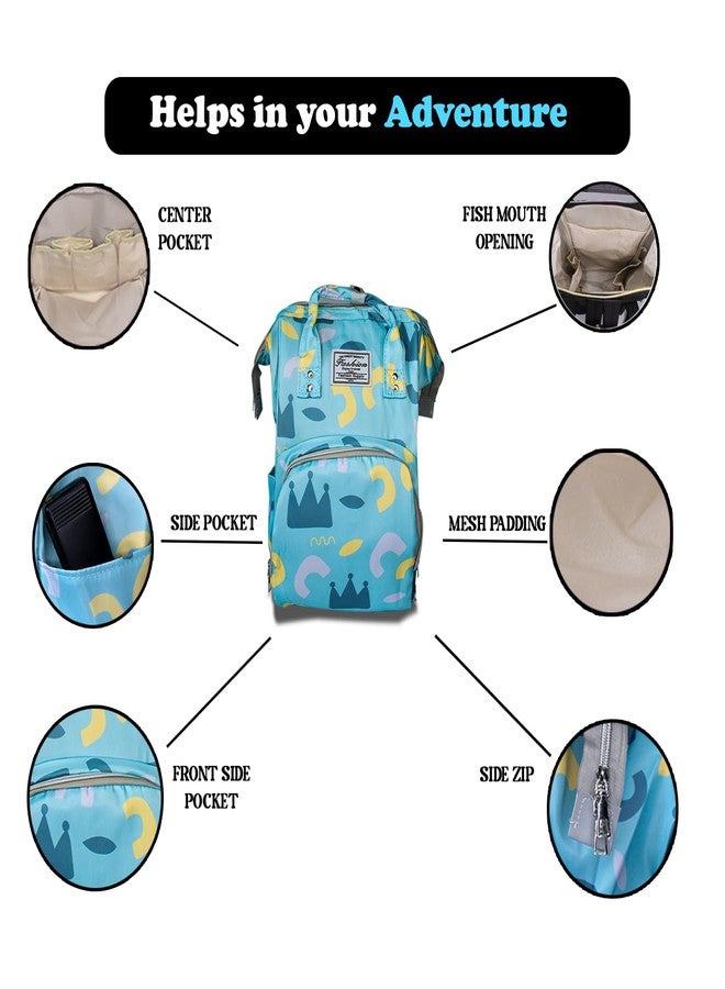 MAJIK Babies Diaper Backpack| Waterproof Multifunctional Travel Baby Backpack for milk powder, clothes, diapers, and more (Multicolor, M7) - Image 4