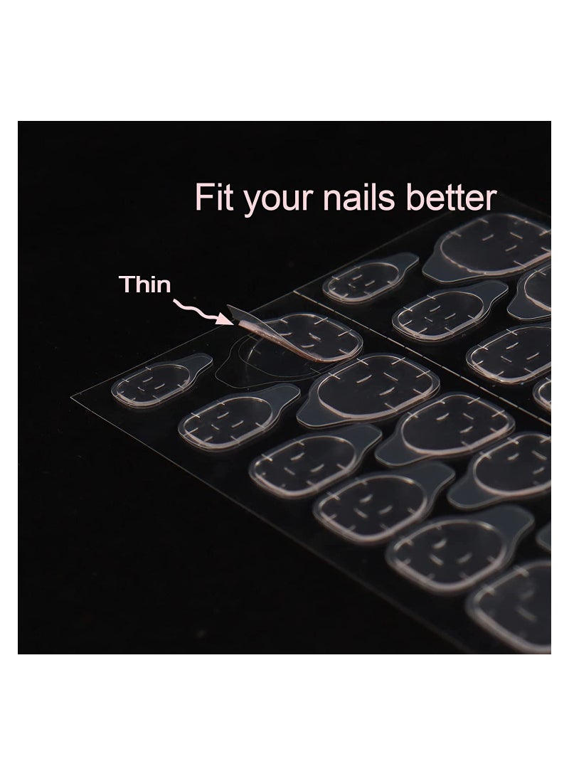 SOLARAE Nail Glue Sticker, Double Sided Adhesive Tabs False Tips for Press on Sticky Waterproof Breathable Jelly 10 Sheets - Image 5