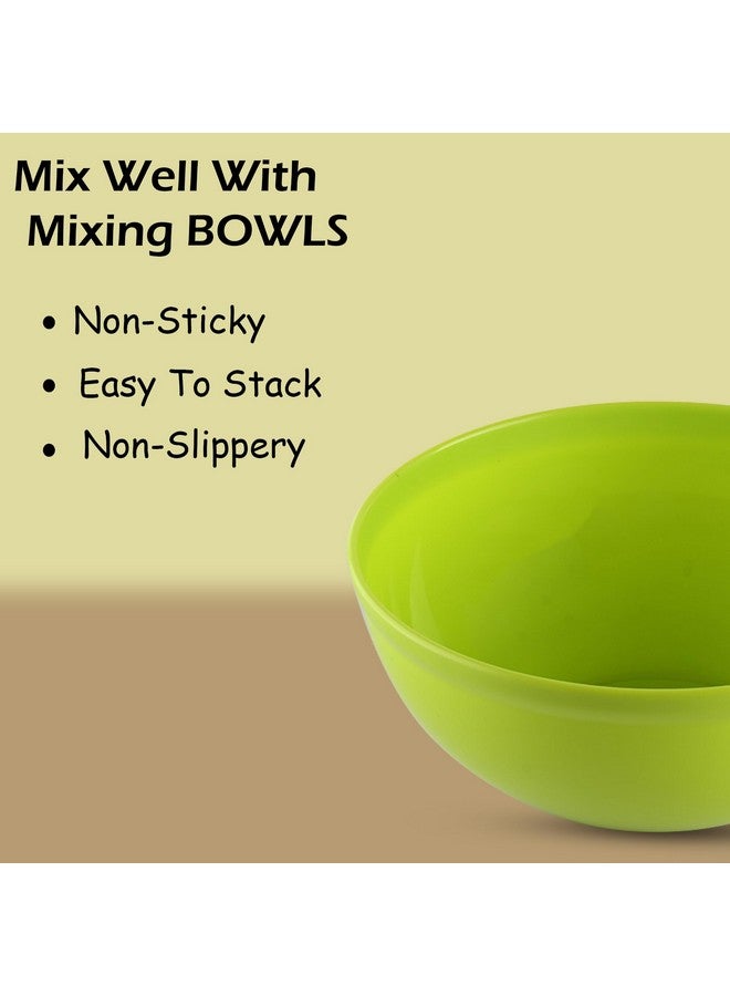 Kuber Industries Pack of 3 Microwave Safe Bowls for Serving Food | Plastic Mixing Bowl for Kitchen | 1500 ML | Green - Image 5