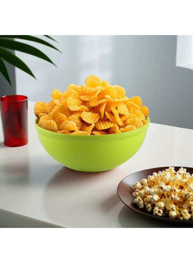 Kuber Industries Pack of 3 Microwave Safe Bowls for Serving Food | Plastic Mixing Bowl for Kitchen | 1500 ML | Green - Image 2
