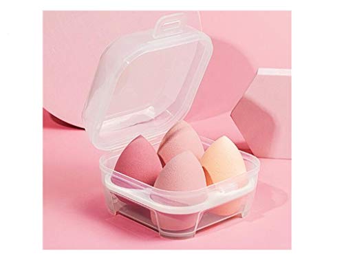 Sinen 4 Pcs Dry and Wet Use Makeup Sponge Set Blender Beauty Foundation Blending Sponge for Liquid, Cream, and Powder with Egg Holder Box - Image 5