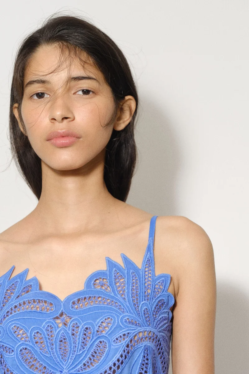 H&M  Embroidered strappy dress for Women | Best Price UAE