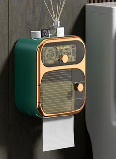 Bathroom Wall Mounted Double Layer Toilet Paper Holder