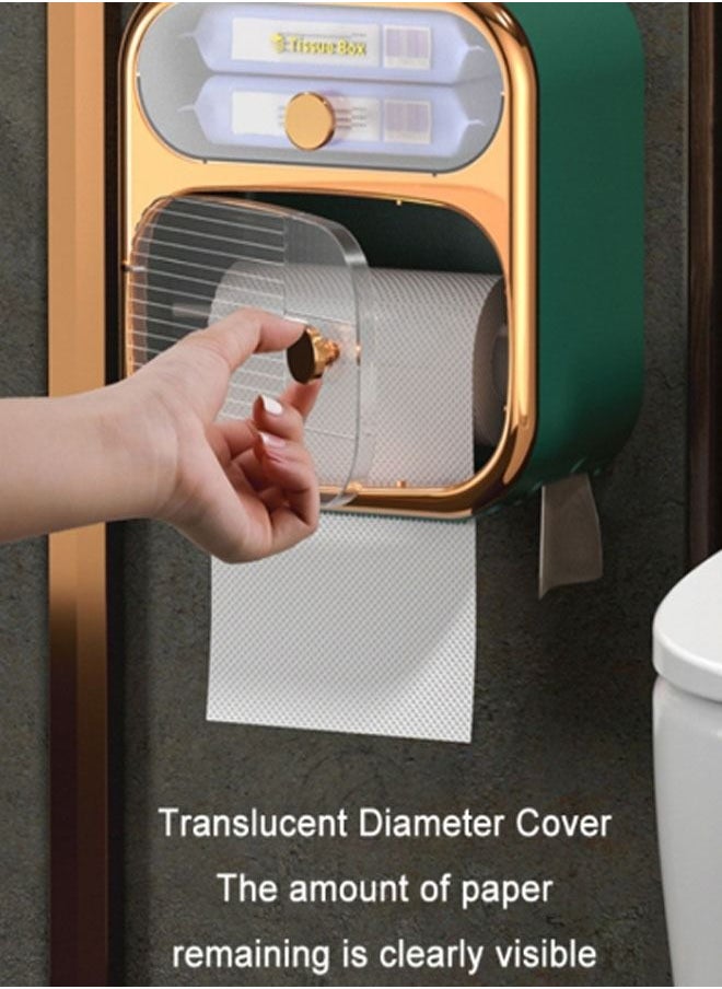 NKX - Bathroom Wall Mounted Double Layer Toilet Paper Holder - Image 1