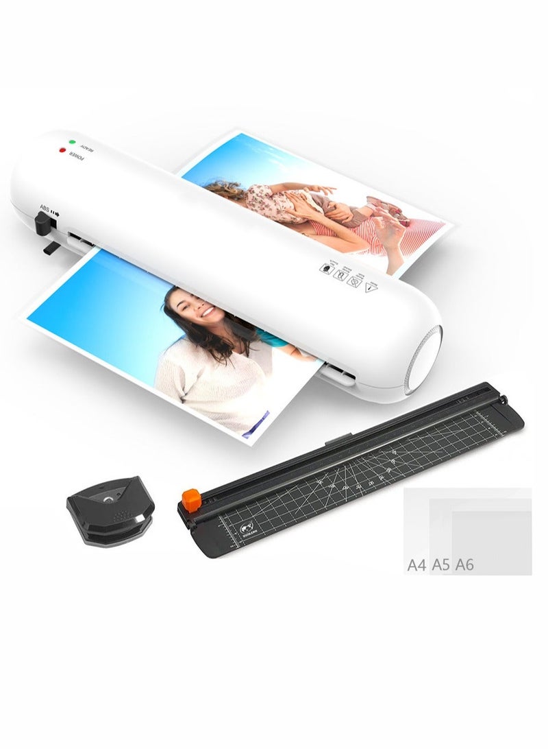 OSMILE SL280 Hot And Cold Laminating Machine, A4A5A6 Laminator Machine Set, 4 in 1 Thermal Laminator for Home Office School Use, 9 inches Max Width,Paper Trimmer,Corner Rounder (15 Laminating Pouches) - Image 1