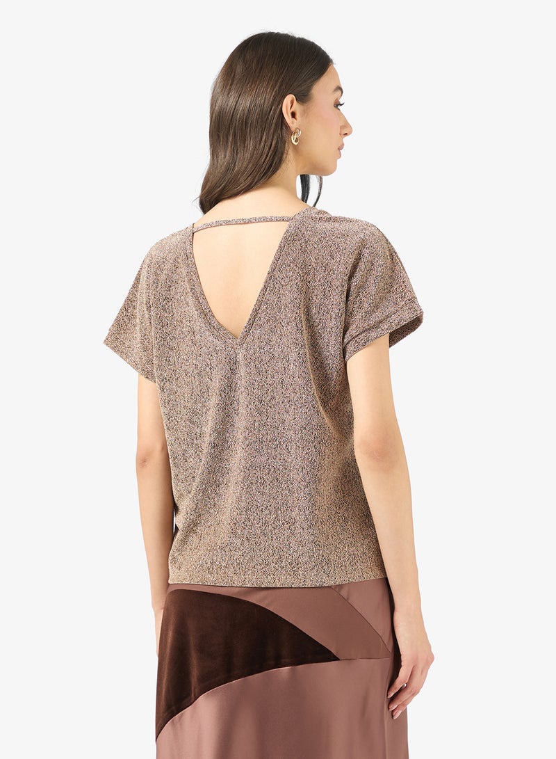 VERO MODA Vmhoxanne V-Neck Short Sleeve Top - Image 2