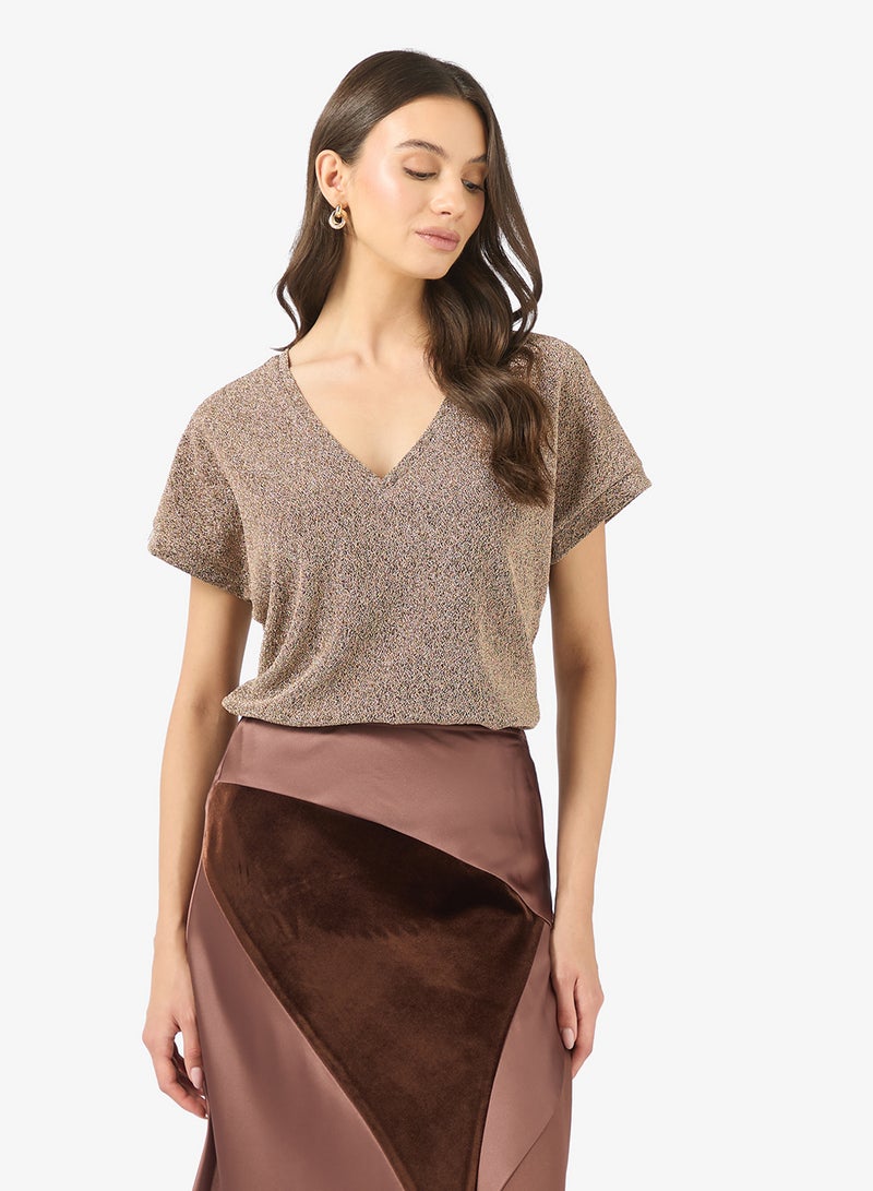 VERO MODA Vmhoxanne V-Neck Short Sleeve Top - Image 1