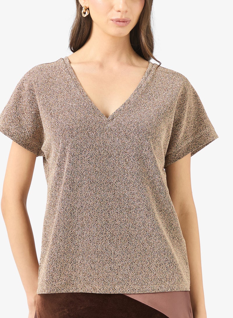VERO MODA Vmhoxanne V-Neck Short Sleeve Top - Image 3