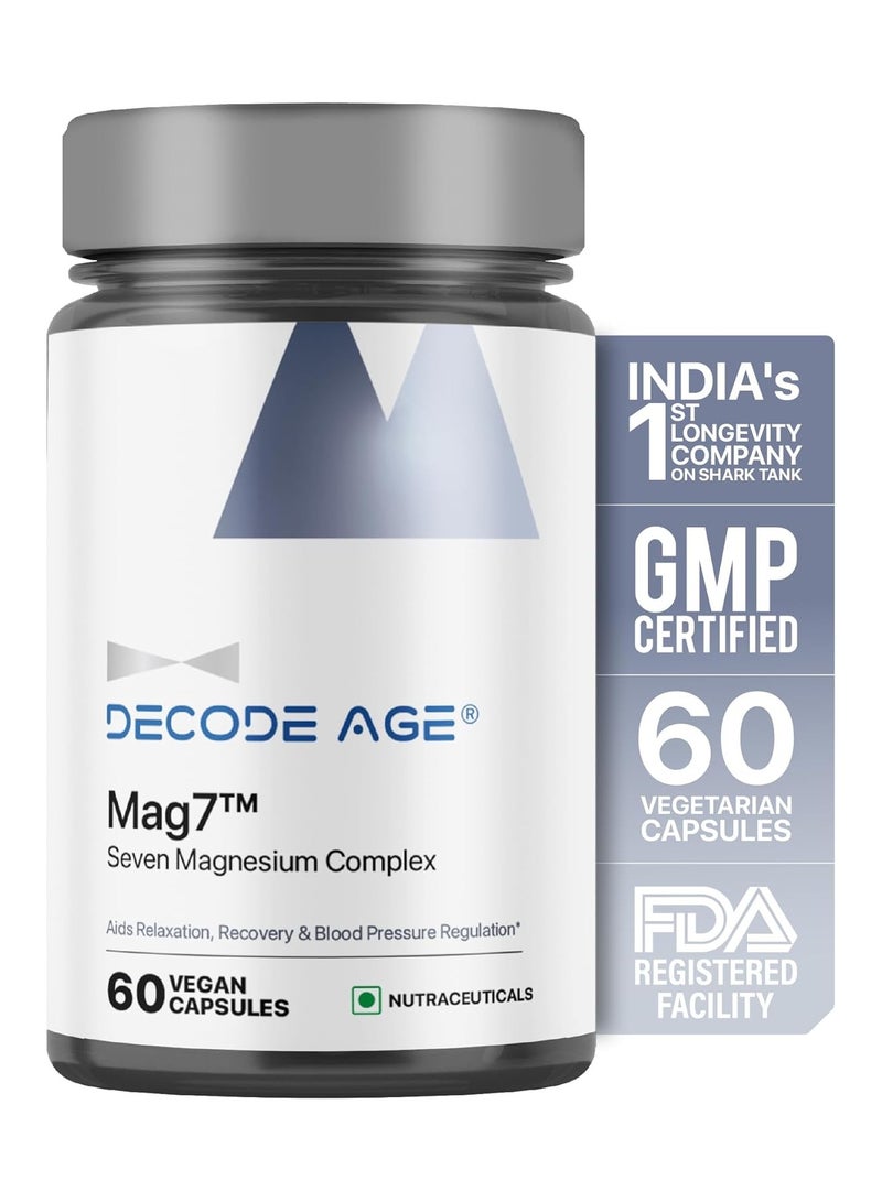 Decode Age Mag7 Magnesium Supplement 99% Pure Strong Bones 60 Vegan Capsules - Image 4