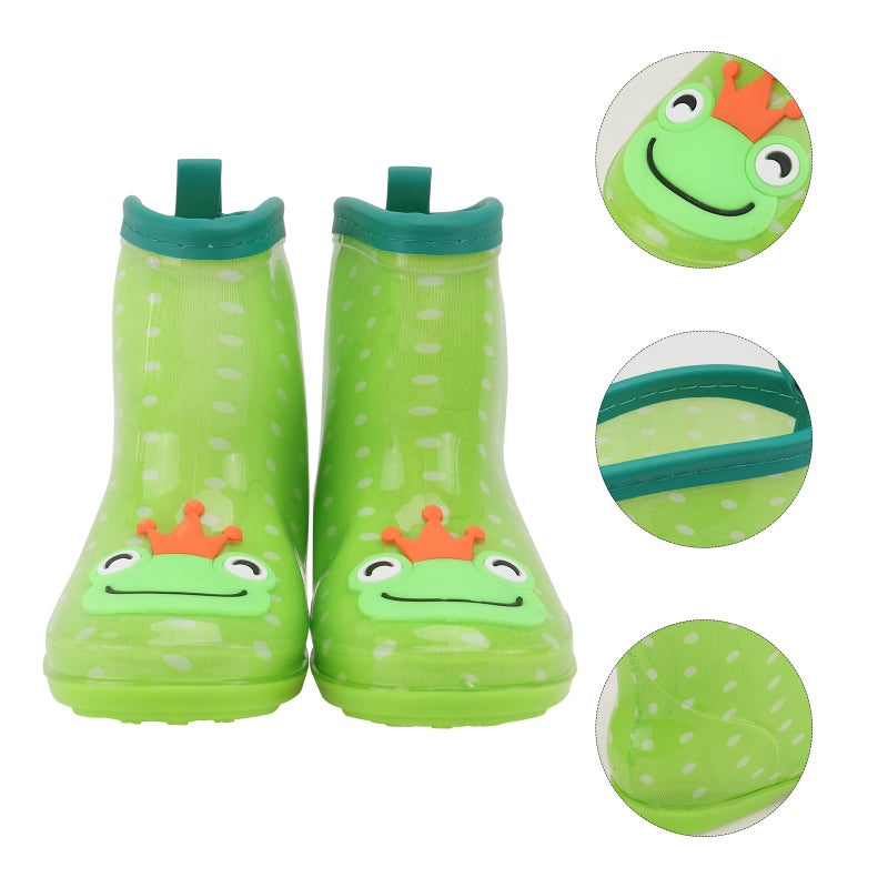 2pcs Kids' Cartoon Rain Boots Rain Shoes for Boys and Girls - Size 29 ( with Pattern) - Image 4