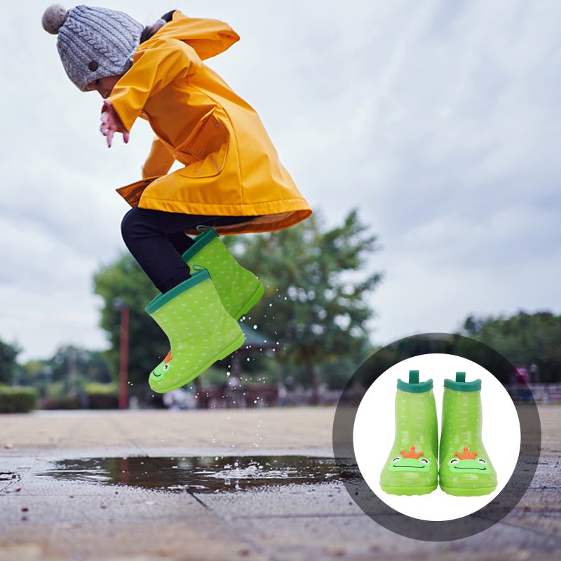 2pcs Kids' Cartoon Rain Boots Rain Shoes for Boys and Girls - Size 29 ( with Pattern) - Image 3