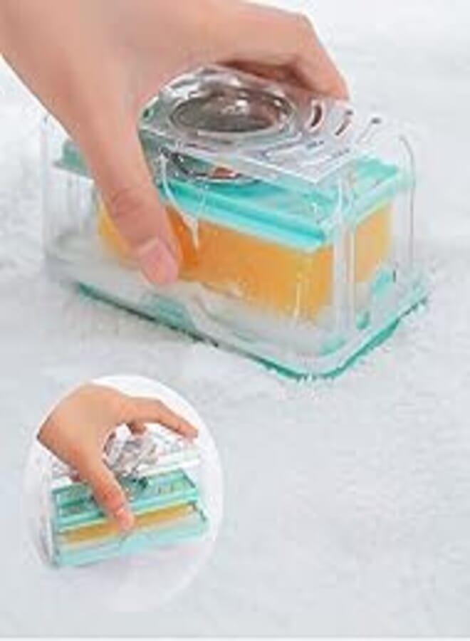 2 in 1 Premium Soap Dispenser with Bubbler Multifunctional Soap Dish for Home Bathroom Kitchen Transparent Soap Tray Soap Saver Box Case