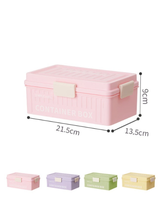 Dopamine Container‑Style Bento Box, 2‑Compartment Leak‑Proof Lunch Box, Microwave‑Safe PP Food Container With Cutlery For Student Office Worker（6912-Yellow） - Image 2