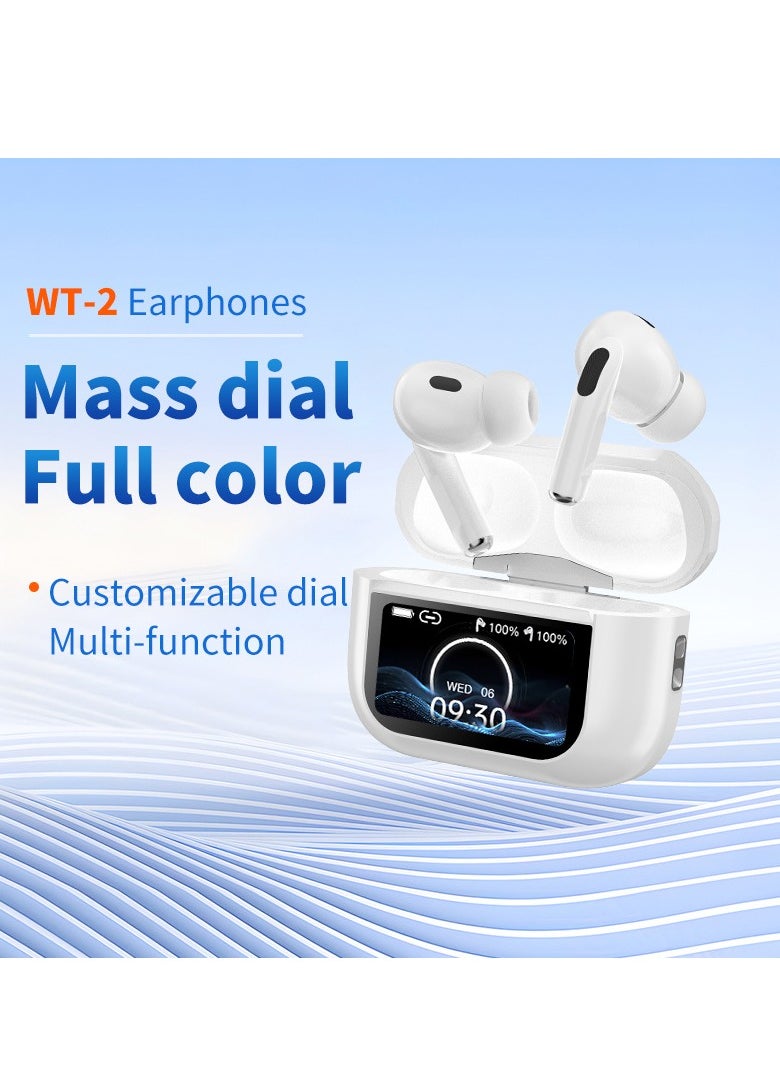 FereFit - Five-Generation Noise-Canceling Bluetooth Headphones with Long Battery Life, LCD Wireless Intelligent Touch, WT-2 for Apple and Android - Image 1