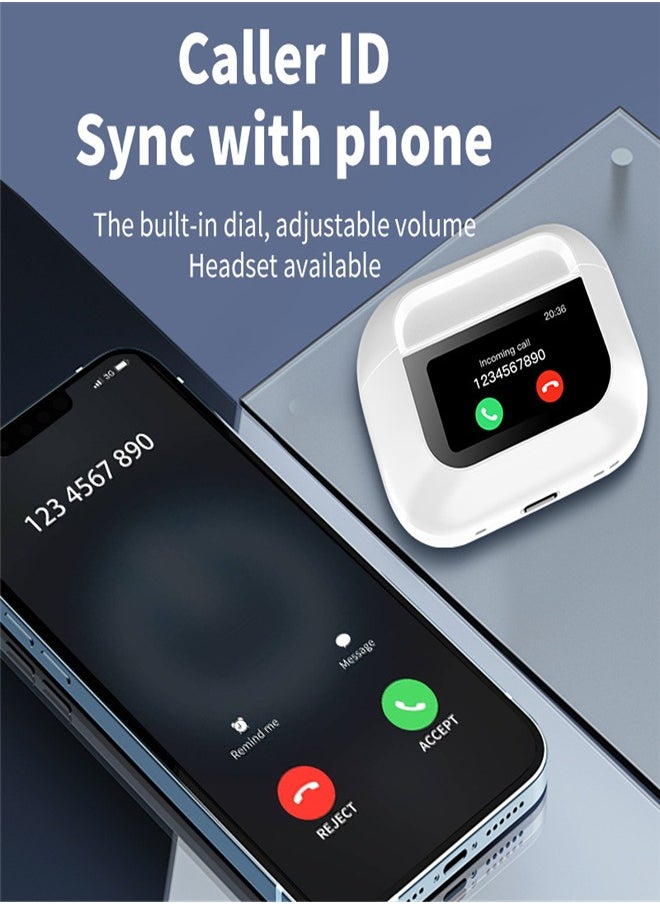 FereFit - Five-Generation Noise-Canceling Bluetooth Headphones with Long Battery Life, LCD Wireless Intelligent Touch, WT-2 for Apple and Android - Image 1