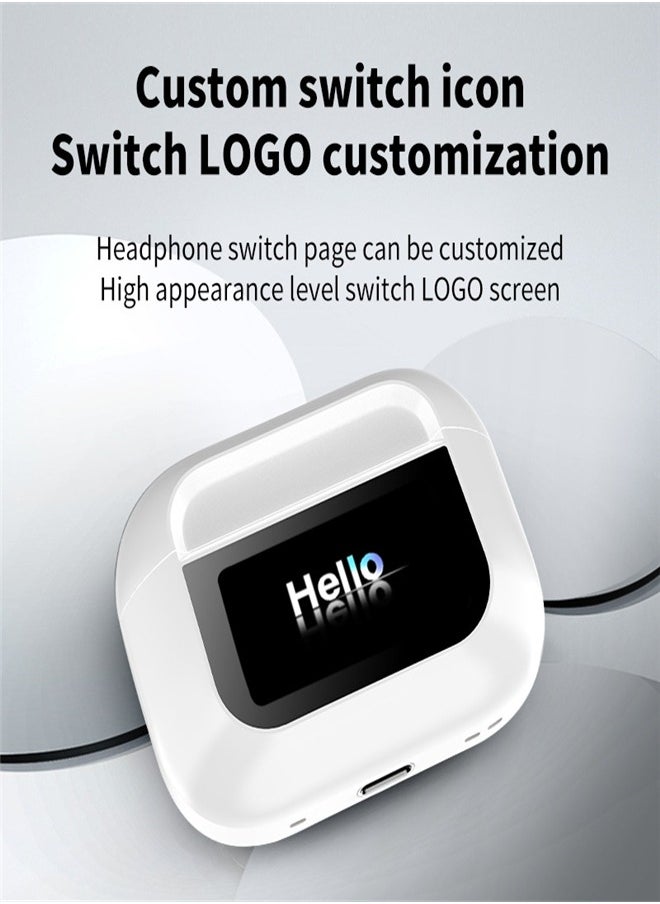 FereFit - Five-Generation Noise-Canceling Bluetooth Headphones with Long Battery Life, LCD Wireless Intelligent Touch, WT-2 for Apple and Android - Image 1