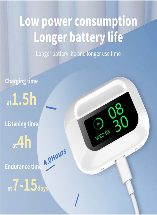 FereFit - Five-Generation Noise-Canceling Bluetooth Headphones with Long Battery Life, LCD Wireless Intelligent Touch, WT-2 for Apple and Android - Image 1