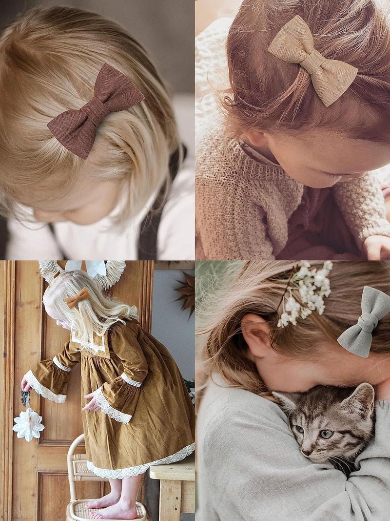 Fancy Clouds مشابك شعر فاخرة على شكل سحاب للأطفال مع bows للبنات 20 قطعة مصنوعة يدويًا بالكامل - Image 3