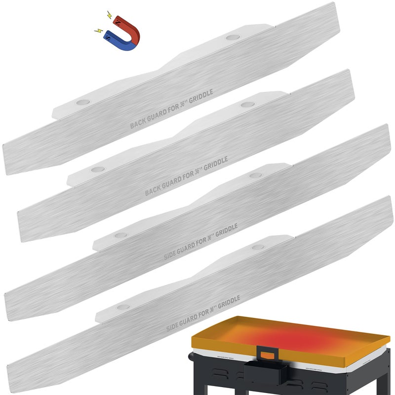 Wind Guards for Blackstone 36 Inch Griddle Blackstone Griddle Accessories Fit for Black stone Grill Magnetic Stainless Steel Wind Screens Protect Flame Hold Heat Save Gas Compatible with Hood