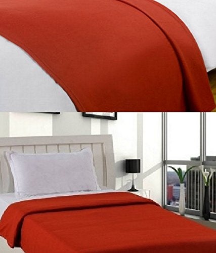 Goyal's ® Polar Fleece 250 TC Blanket (Single Bed, Rust Orange) - Image 3