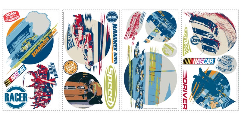 RoomMates RMK1599SCS NASCAR Peel Stick Wall Decals