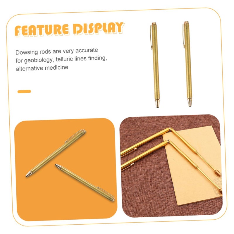 Retractable Copper Dowsing Rods 2 Pack Portable Pen Shape For Water Divination Treasure Hunting - Image 4