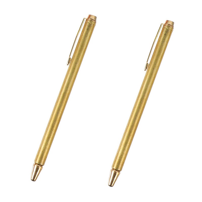 Retractable Copper Dowsing Rods 2 Pack Portable Pen Shape For Water Divination Treasure Hunting - Image 1