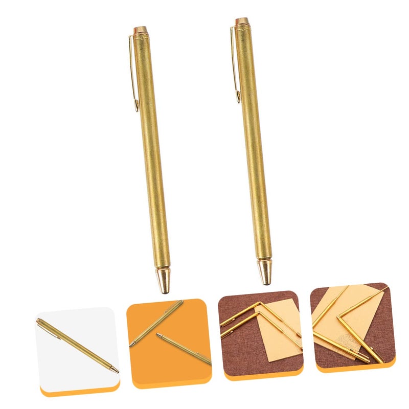 Retractable Copper Dowsing Rods 2 Pack Portable Pen Shape For Water Divination Treasure Hunting - Image 3