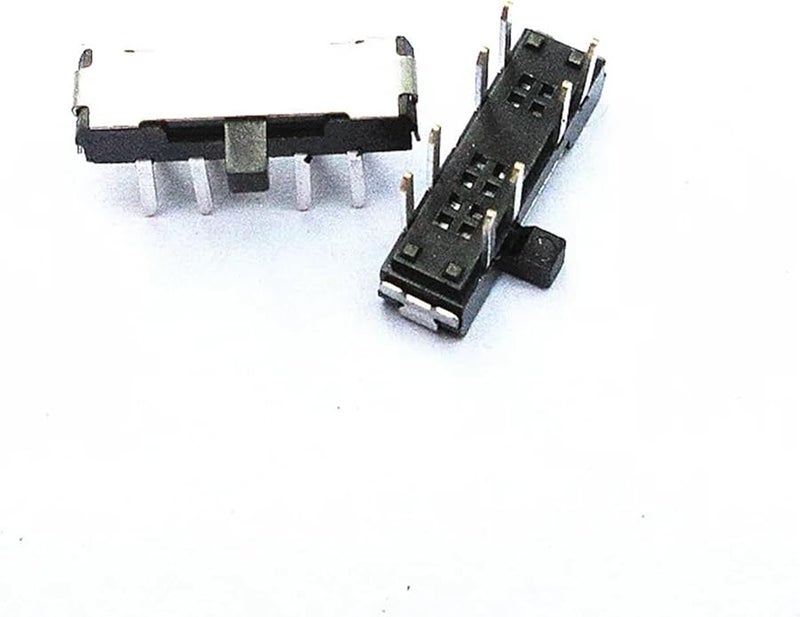 مفتاح تبديل صغير منزلق مقبض 2P3T جانب تشغيل إيقاف تشغيل 8 دبوس MSS23D18 100 قطعة - Image 2