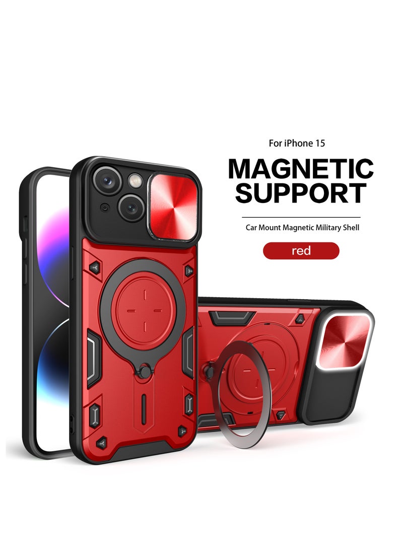 GULFLINK Back Cover Phone Protection Case For iPhone 15 Bright Red  - Image 1